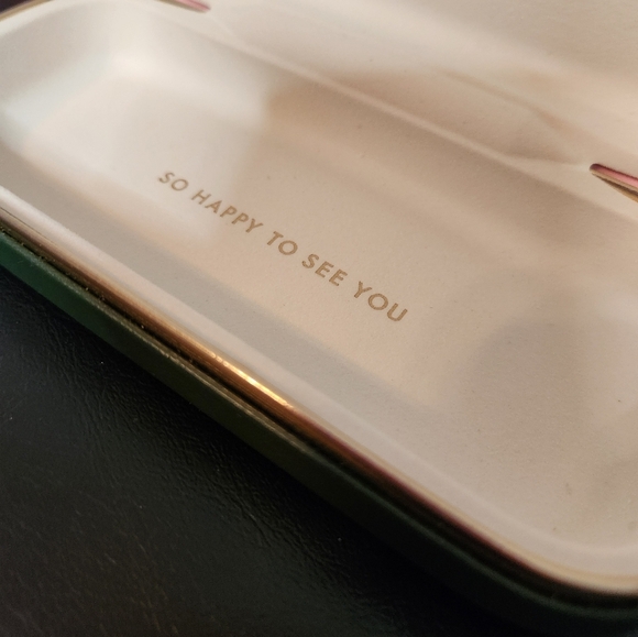 Kate Spade New York Glasses Hard Case Faux Leather Clamshell - Picture 8 of 8